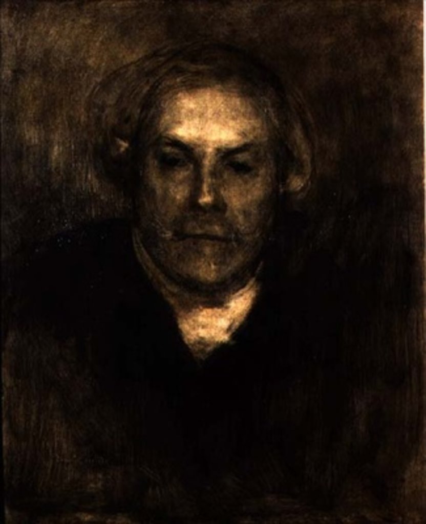 Detail of Edmond de Goncourt c.1892 by Eugene Carriere