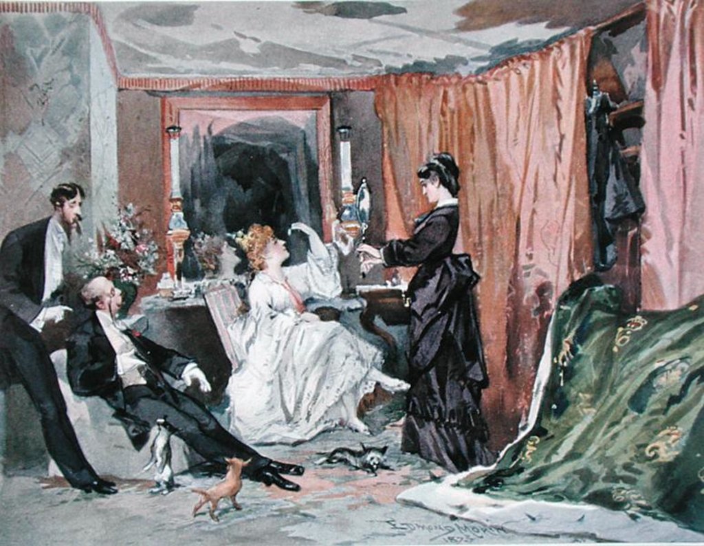 Detail of The Dressing Room of Hortense Schneider at the Theatre des Varietes, 1873 by Edmond Morin