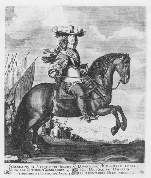 Detail of Frederick III of Denmark and Norway by French School