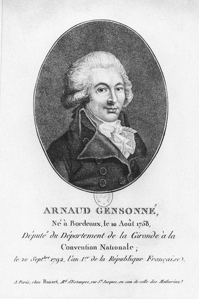 Detail of Arnaud Gensonné by Jean-Baptiste Antoine Guibert