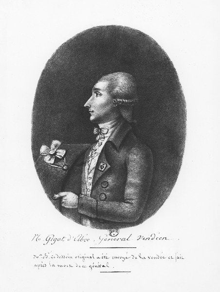 Detail of Louis d'Elbée by French School