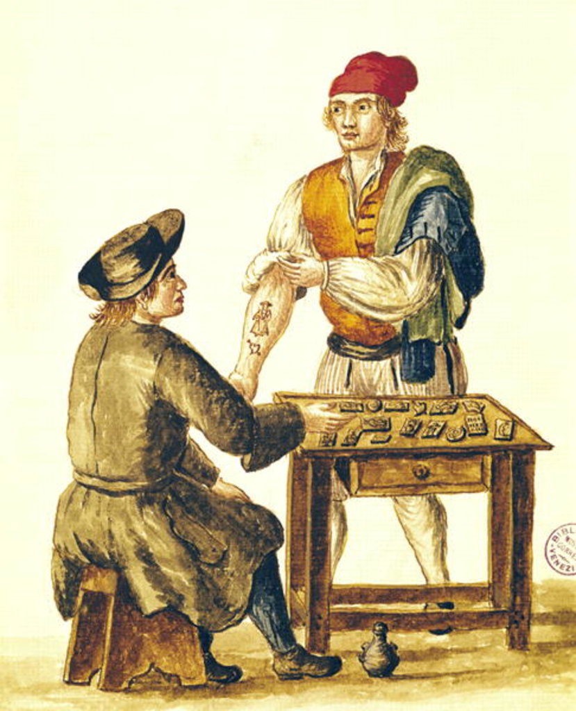 Detail of Venetian Tattooer by Jan van Grevenbroeck