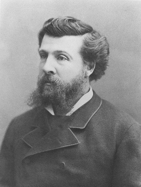 Detail of Portrait of Édouard Pailleron by Eugene Pirou