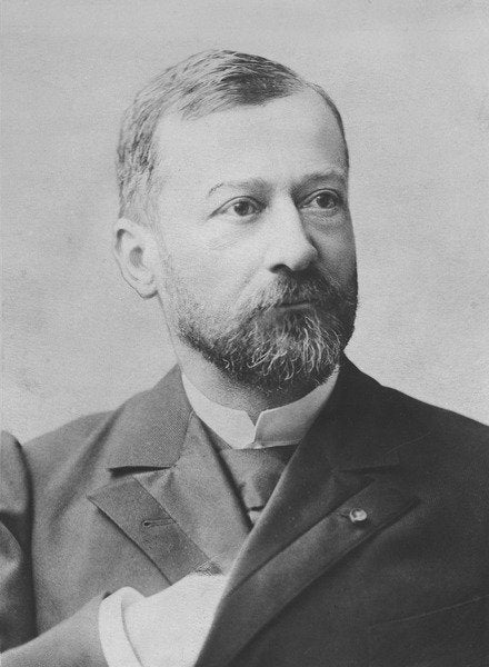 Detail of Portrait of Georges Pallain by Eugene Pirou