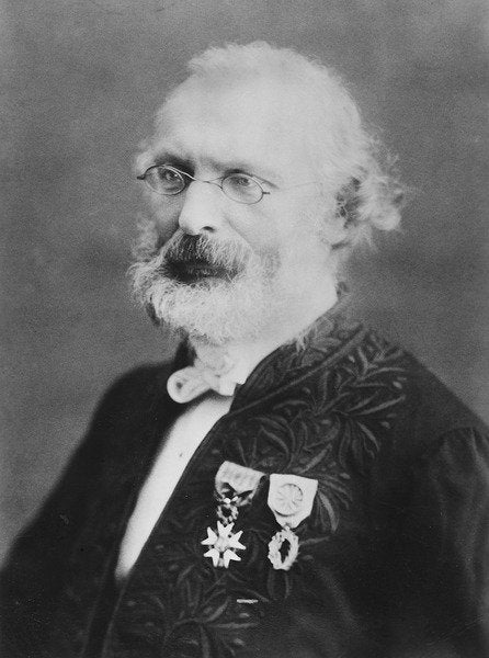 Detail of Portrait of Frédéric Passy by Eugene Pirou