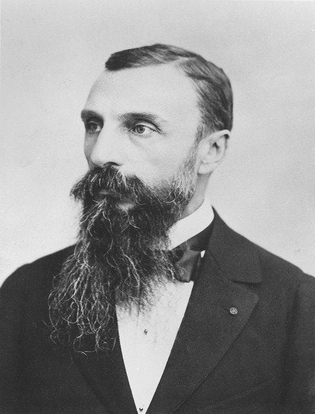 Detail of Portrait of the explorer Auguste Pavie by Brothers Courret