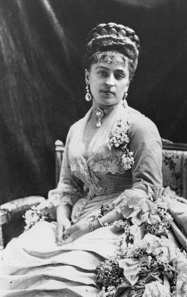 Detail of Portrait of Blanche Adeline Pierson by J. E. Tourtin