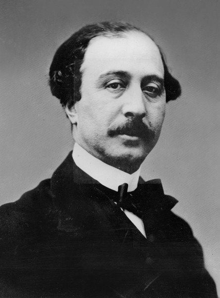 Detail of Portrait of Lucien Anatole Prevost-Paradol by Pierre Petit