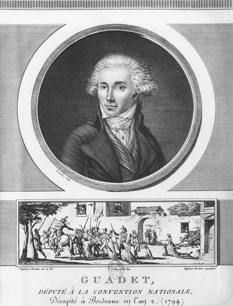 Detail of Marguerite-Élie Guadet by Jean Duplessi-Bertaux