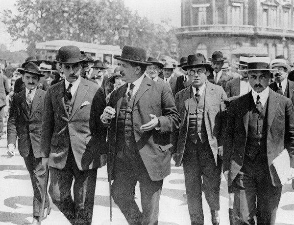 Detail of Édouard Herriot after the meeting of the Cartel des Gauches at the Palais d'Orsay, 7th June 1924 by French Photographer