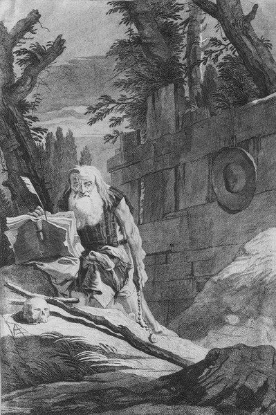 Detail of St Hilarion by Giovanni Battista Tiepolo