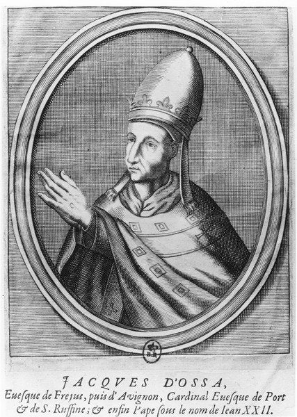 Detail of Pope John XXII by French School