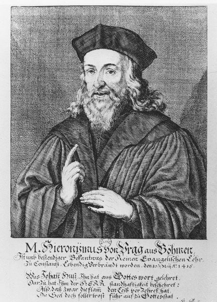 Detail of Jerome of Prague by German School