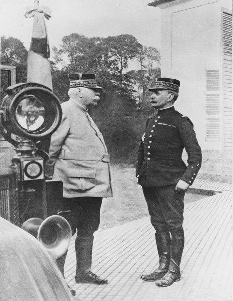 Detail of General Joffre and General Foch, 1914 by French Photographer
