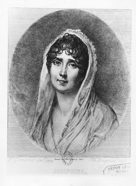 Detail of Joséphine de Beauharnais by Charles Louis Bazin