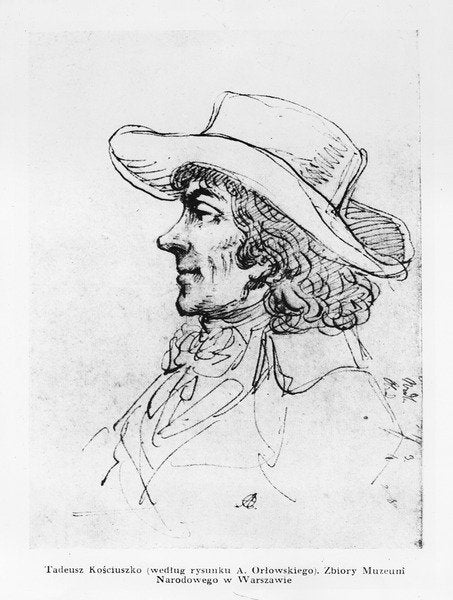 Detail of Andrzej Tadeusz Bonawentura Kościuszko by Alexander (1777-1832) Orlowski