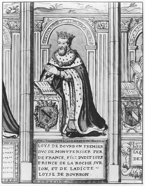 Detail of Louis II of Bourbon, Duke of Montpensier by French School
