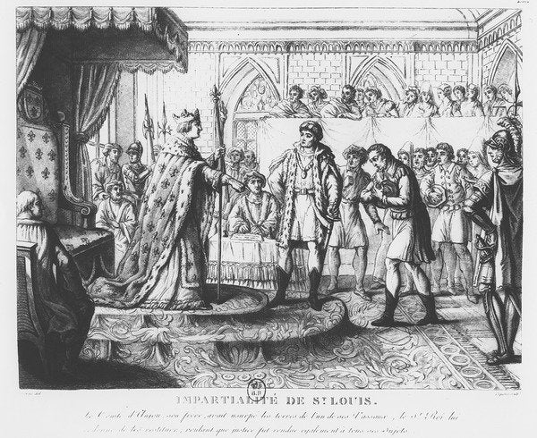 Detail of The Impartiality of Louis IX by Pierre Charles Coqueret