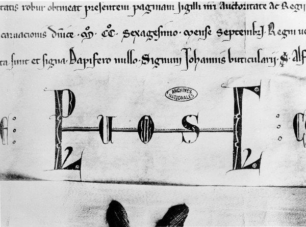 Detail of Monogram of Louis IX by French School