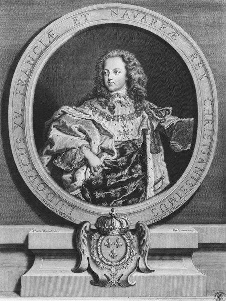 Detail of Louis XV as a child by Pierre Drevet