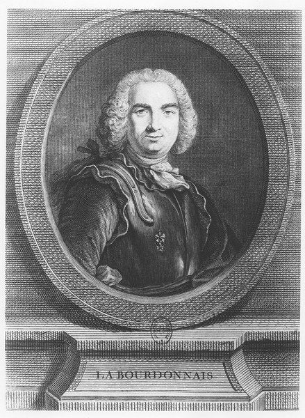 Detail of Bertrand François Mahé, Count of La Bourdonnais by French School