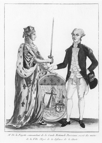 Detail of Marquis de La Fayette by French School