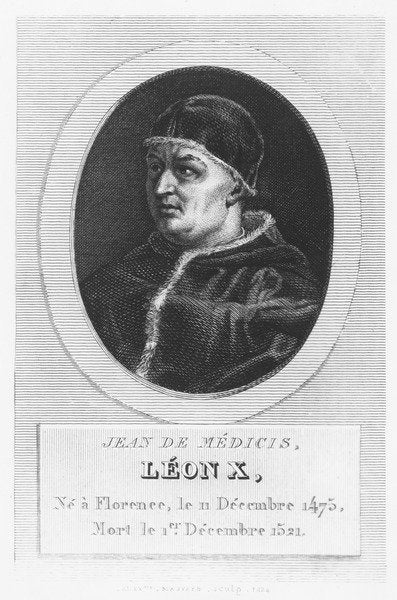 Detail of Pope Leo X, Giovanni di Lorenzo de Medici by French School