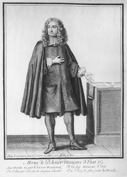 Detail of Claude Le Peletier by Nicolas Bonnart