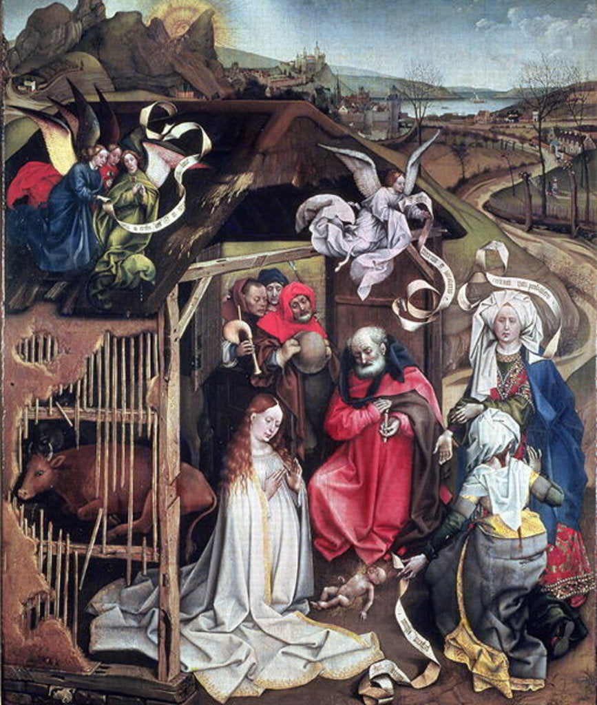 Detail of Nativity, c.1425 by Master of Flemalle