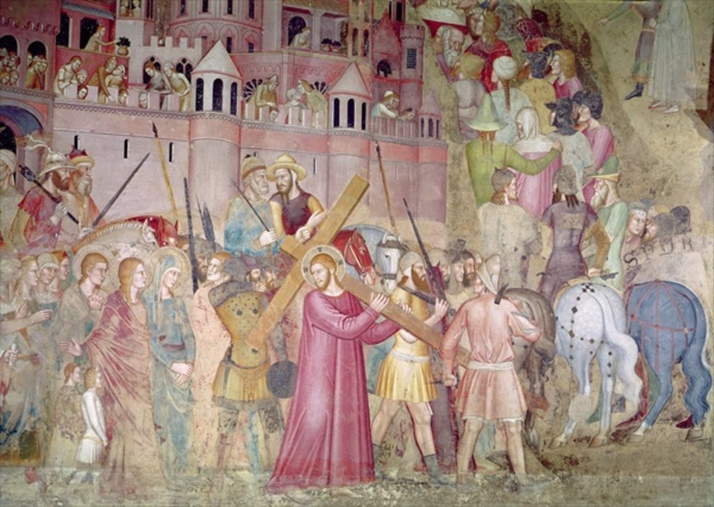 Detail of The Road to Calvary by Andrea di Bonaiuto