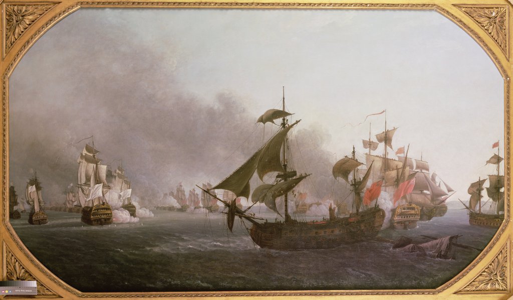 Detail of Naval Combat off the Isle of Grenada, 6th July 1779, 1788 by Jean-Francois Hue