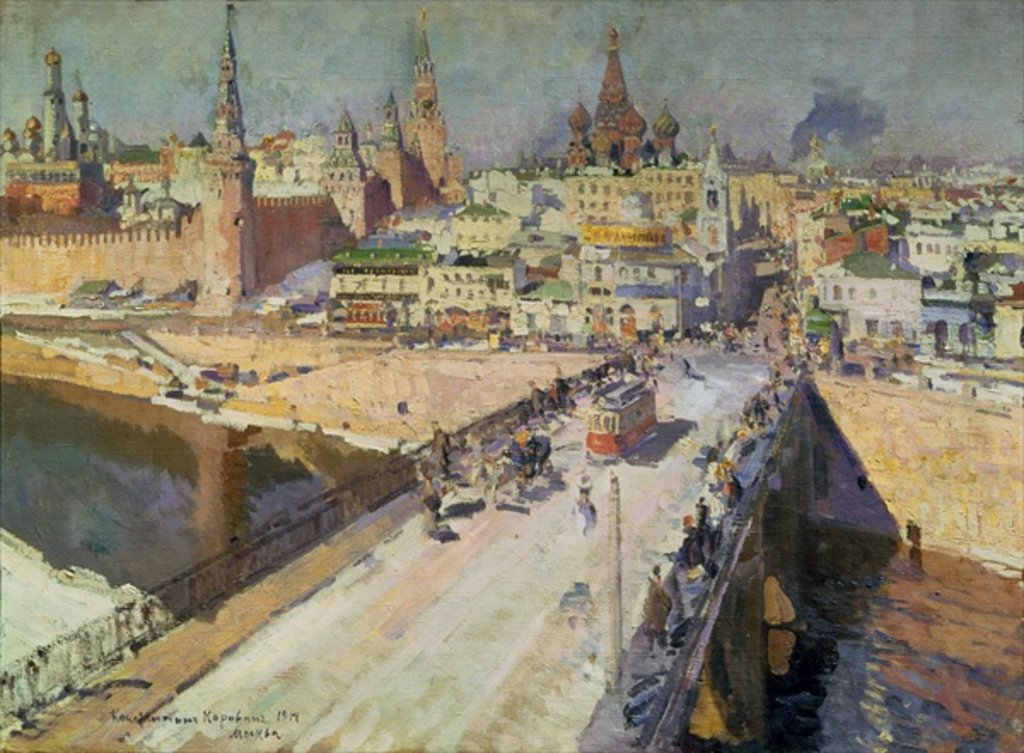 Detail of The Moskva River Bridge, 1914 by Konstantin Alekseevich Korovin