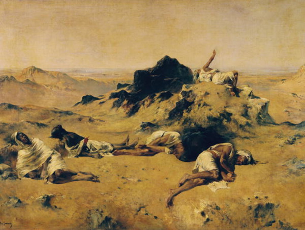 Detail of The Land of Thirst, c.1869 by Eugene Fromentin