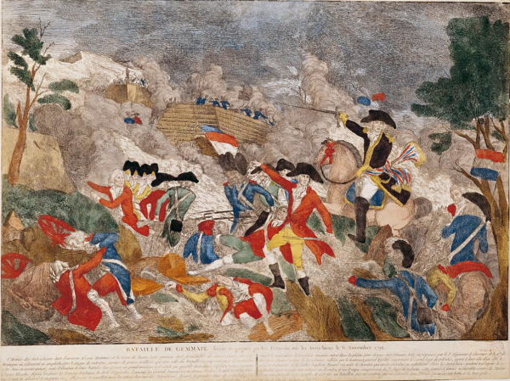 Detail of The Battle of Jemmapes, 6th November 1792, printed by Basset by French School