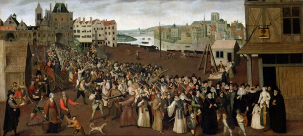 Detail of Procession of the Holy League on the Place de Grève, leaving the Saint-Jean Arch, Paris, 1590-3 by French School