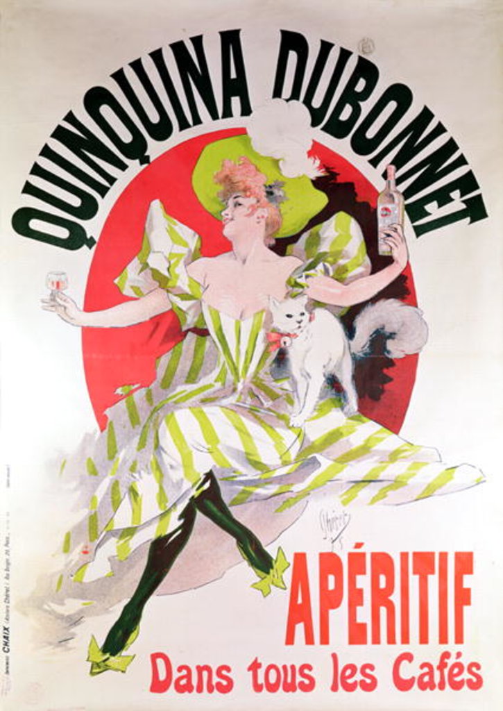 Detail of Poster advertising 'Quinquina Dubonnet' aperitif, 1895 by Jules Cheret