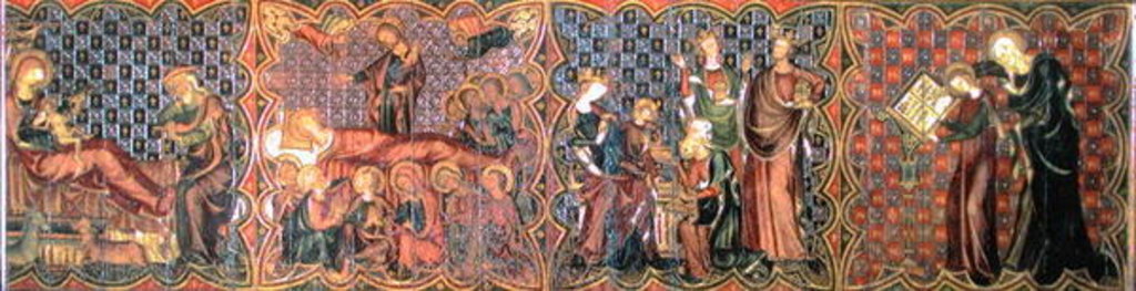 Detail of Altar front depicting the Life of the Virgin, c.1300 by French School