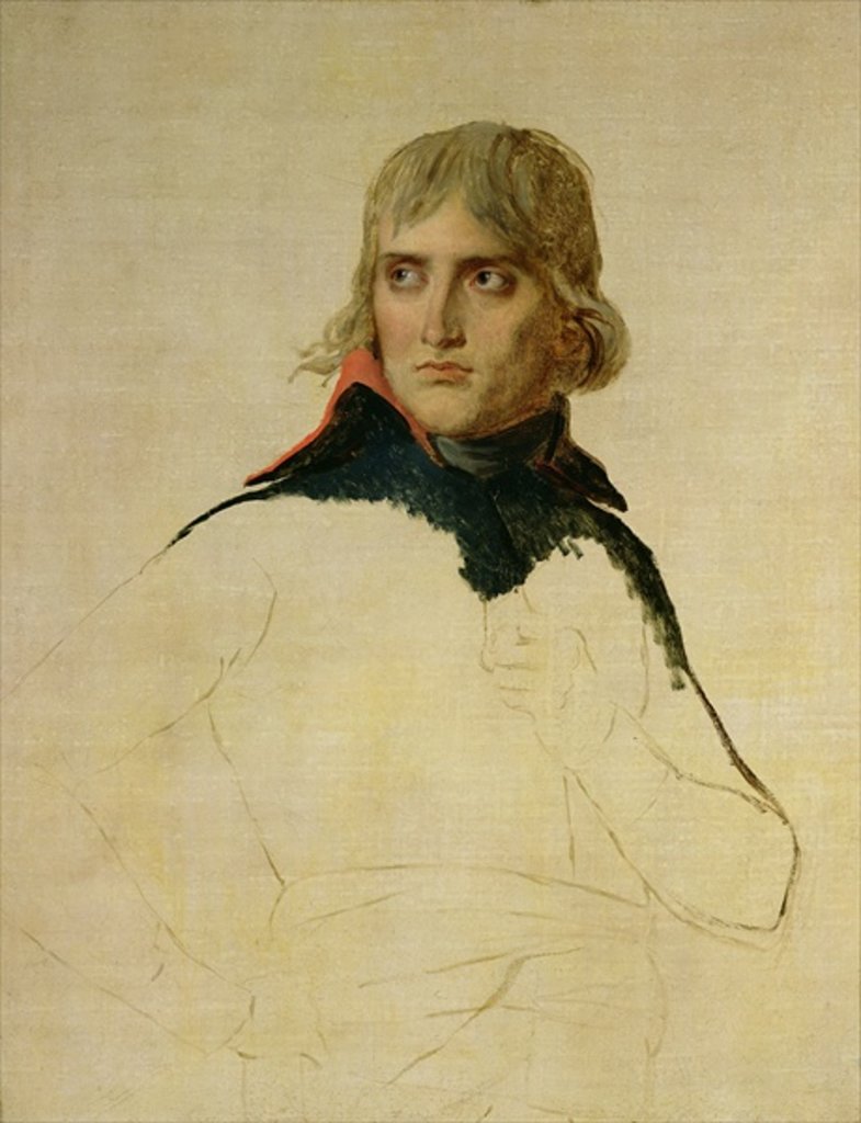 Detail of Unfinished portrait of General Bonaparte c.1797-98 by Jacques Louis David