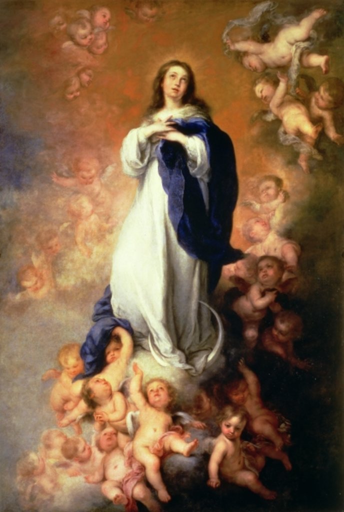 Detail of The Immaculate Conception of Los Venerables, c.1678 by Bartolome Esteban Murillo