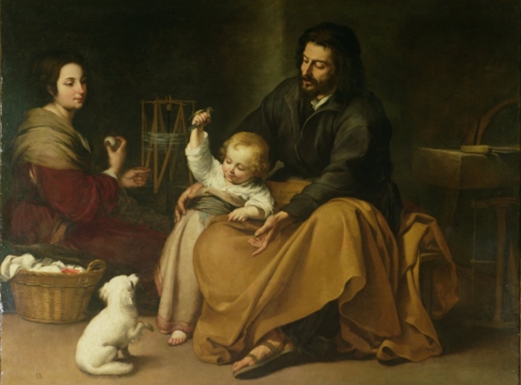 Detail of The Holy Family with the Little Bird, c.1650 by Bartolome Esteban Murillo