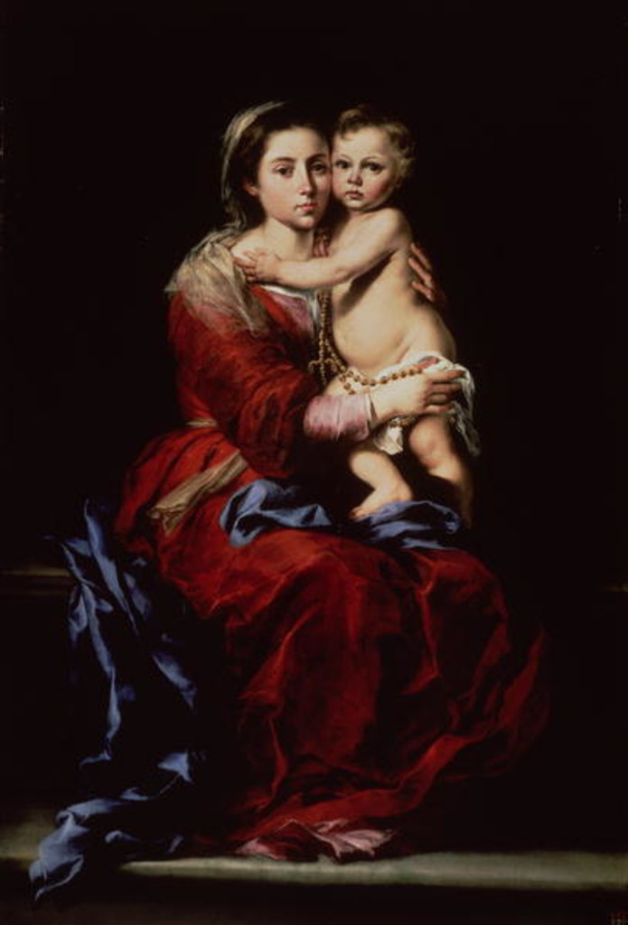 Detail of The Virgin of the Rosary, c.1650 by Bartolome Esteban Murillo