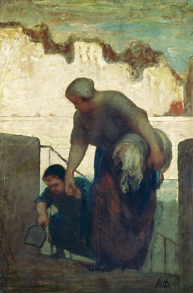 Detail of The Washerwoman, c.1860-61 by Honore Daumier