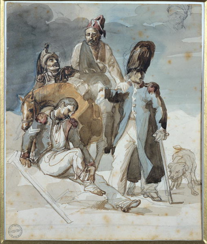Detail of Episode from Napoleon's Retreat from Russia in 1812 by Theodore Gericault