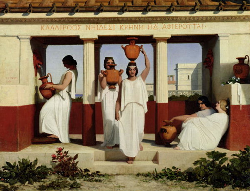 Detail of Greek Women at the Fountain, 1841 by Dominique Louis Papety
