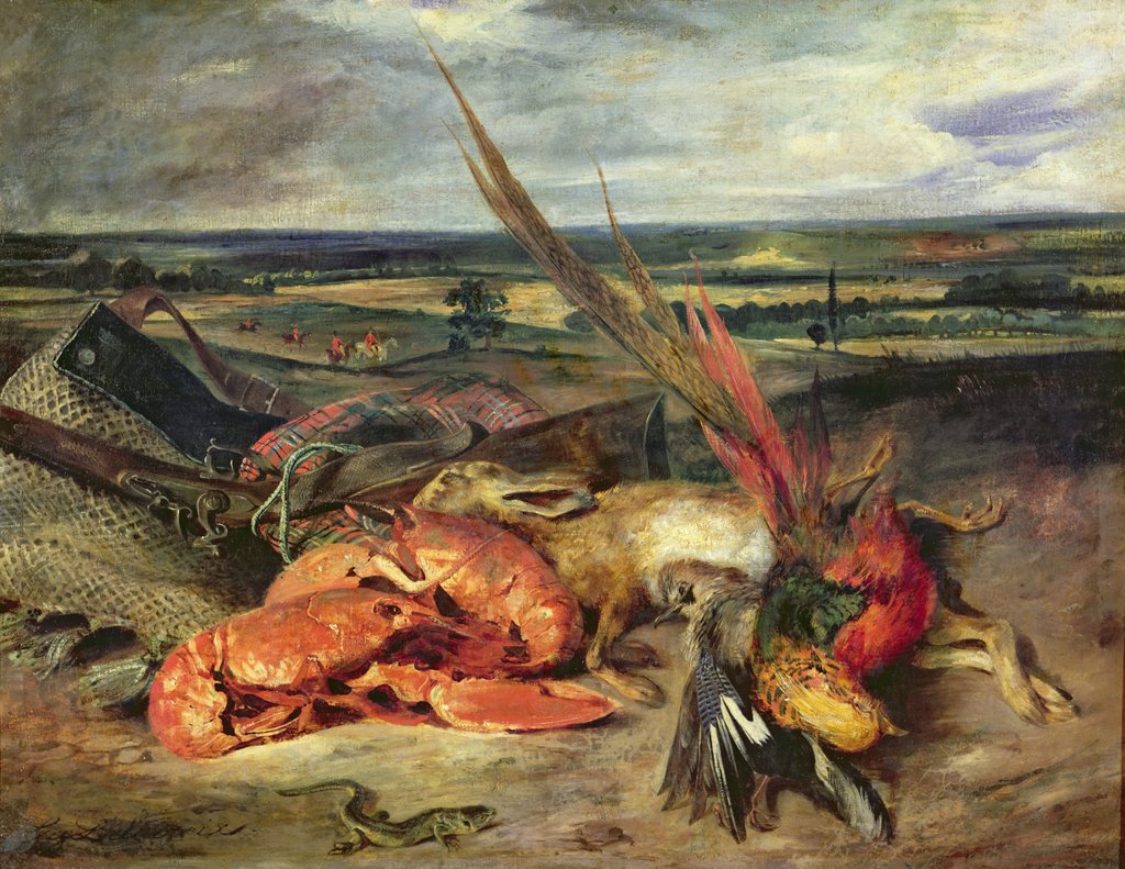 Detail of Still Life with Lobsters, 1826-27 by Ferdinand Victor Eugene Delacroix