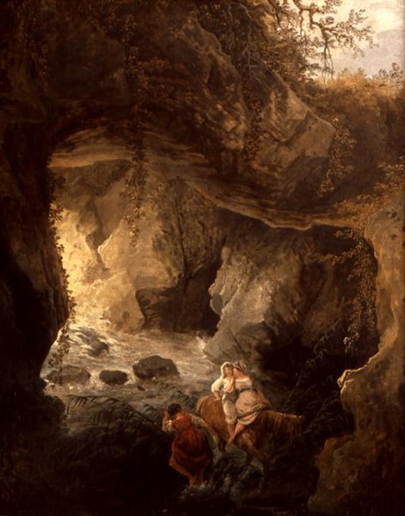 Detail of The Grotto, 1772 by Hubert Robert