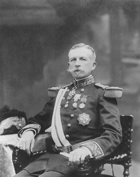 Detail of Portrait of Albert d'Amade by Eugene Pirou