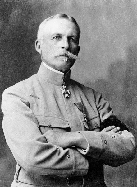 Detail of Portrait of Albert d'Amade by Eugene Pirou