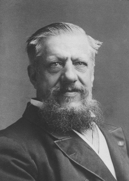 Detail of Portrait of Sir Edwin Arnold by Roger Eliot Fry