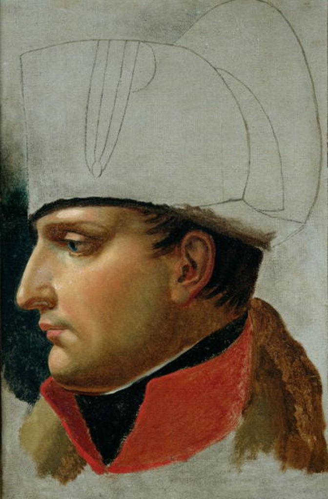 Detail of Unfinished Portrait of Napoleon I formerly attributed to Jacques Louis David 1808 by Anne Louis Girodet de Roucy-Trioson